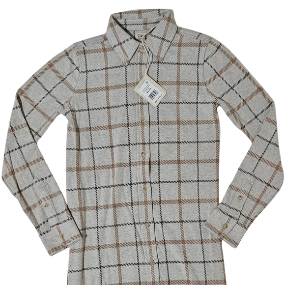 Faherty Legend Sweater Dress Women XXS Open Tundra Windowpane NWT 🍁🍂 - Picture 2 of 7